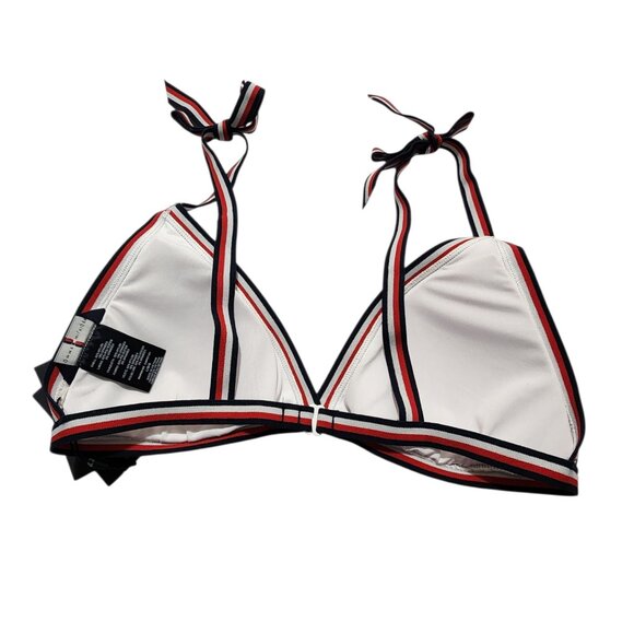 Tommy Hilfiger Women's Triangle Padded Bikini‎ Swimsuit White Size L - Picture 6 of 9